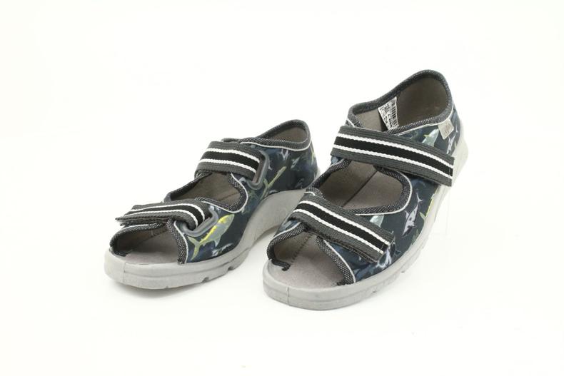 Scarpe per bambini Befado 969Y158 nero grigio 3