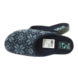Pantofole in velluto Adanex 25405 Blu marino blu navy 4