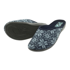 Pantofole in velluto Adanex 25405 Blu marino blu navy 3