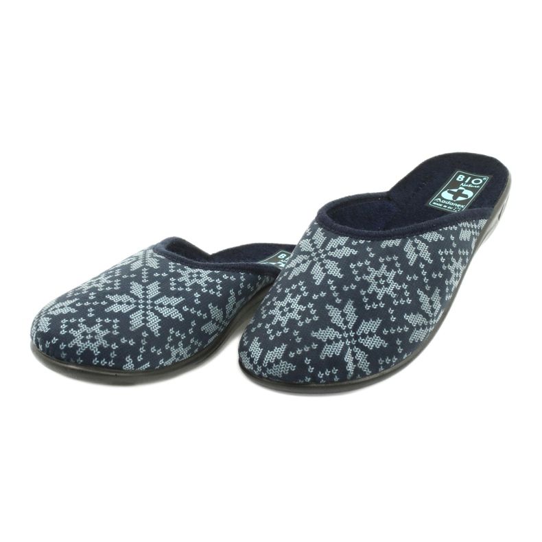 Pantofole in velluto Adanex 25405 Blu marino blu navy 2