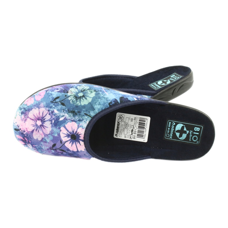 Ciabatte fiori 3D Adanex 25562 blu navy blu rosa verde 4