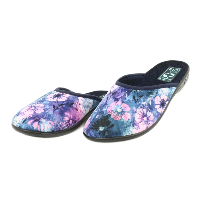 Ciabatte fiori 3D Adanex 25562 blu navy blu rosa verde 2