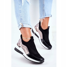 Vinceza Scarpe sportive da donna Sneakers in pelle nera 21-7780 nero 1