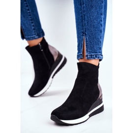 Vinceza Scarpe sportive da donna Sneakers alte Nere 21-10573 nero 2
