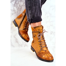Stivali in pelle caldi da donna Maciejka Giallo 03961-07 1