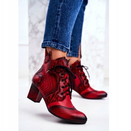 Stivali Donna Pelle Maciejka Rosso 03194 2