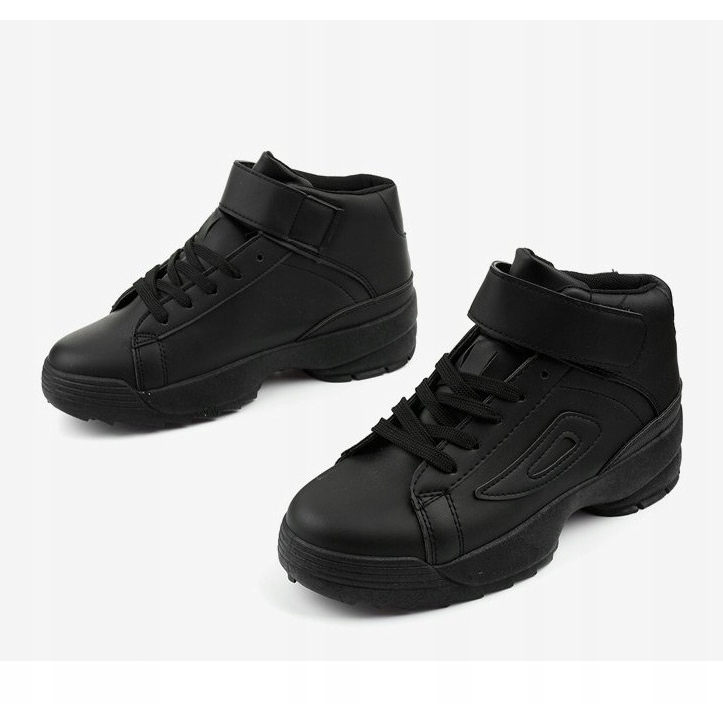 Sneakers sportive in ecopelle nera B-05 nero 2
