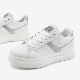 Sneakers in ecopelle bianca LLQ206-26 bianco 1