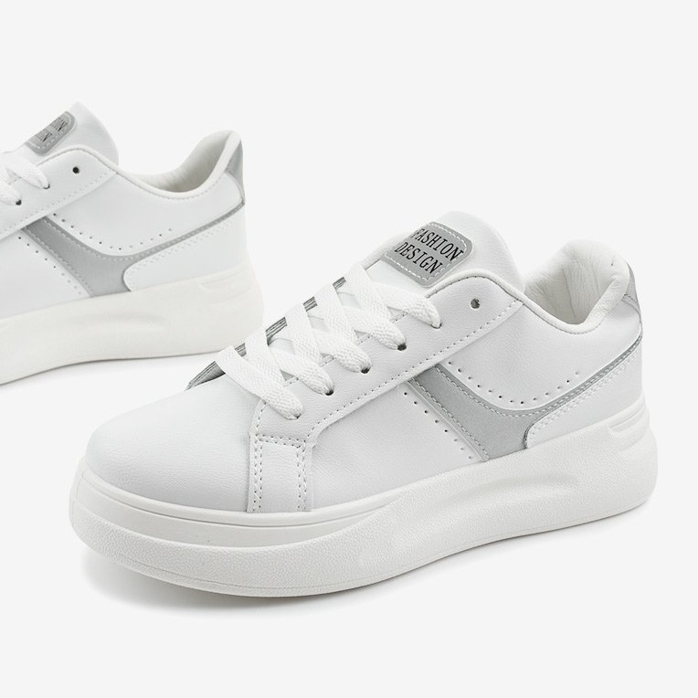 Sneakers in ecopelle bianca LLQ206-26 bianco 1