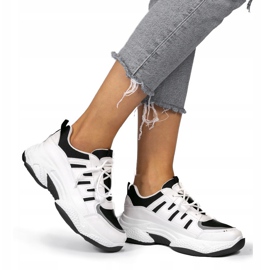 Scarpe sportive nere alla moda BH-001 bianca nero 1