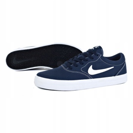 Nike Sb Charge Cnvs M CD6279-402 scarpe bianca blu navy 1