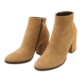 Kaniowski Stivali da donna in pelle K-0307 Toffee/Beige 2