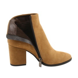 Kaniowski Stivali da donna in pelle K-0307 Toffee/Beige 5