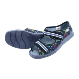 Scarpe per bambini Befado 969Y161 blu navy multicolore 4