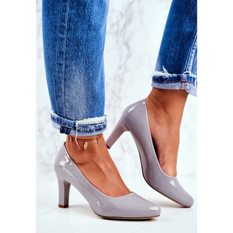 Décolleté da donna Sergio Leone Laccate Grigie Orsola grigio 2