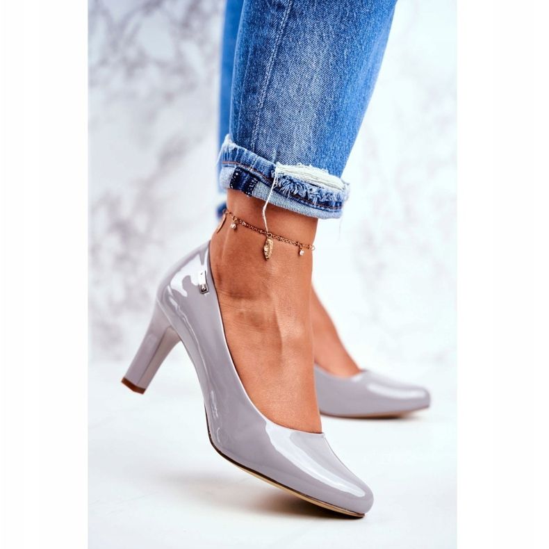 Décolleté da donna Sergio Leone Laccate Grigie Orsola grigio 1