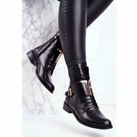 Stivali Donna Nicole Pelle Nero 2591 d'oro 2