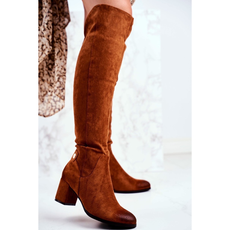 Vinceza Stivali Donna Con Tacco Camoscio Cammello Torgos marrone 1