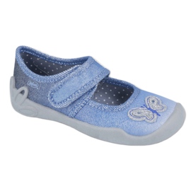 Scarpe per bambini Befado 123X035 blu d'argento 1