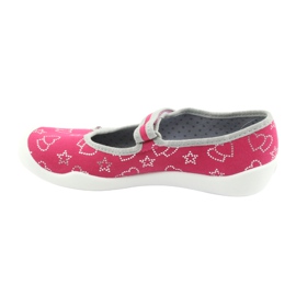 Scarpe per bambini Befado 114Y310 rosa argento grigio 3