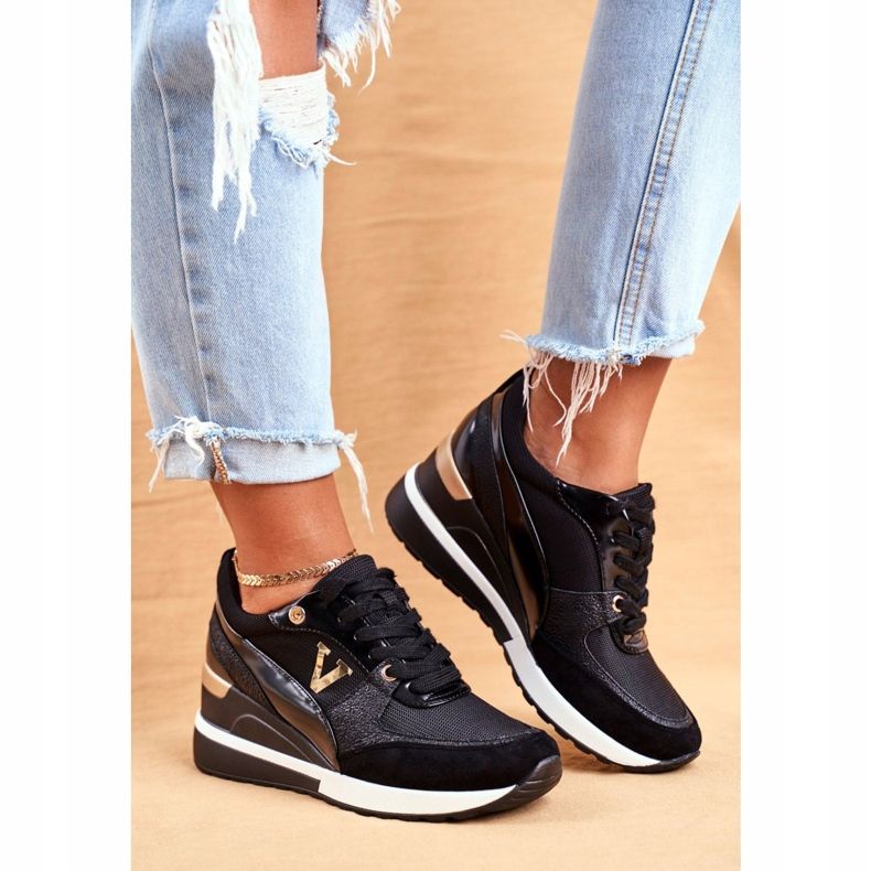 Vinceza Scarpe Sportive da donna Sneakers Nere 21-10574 nero 2