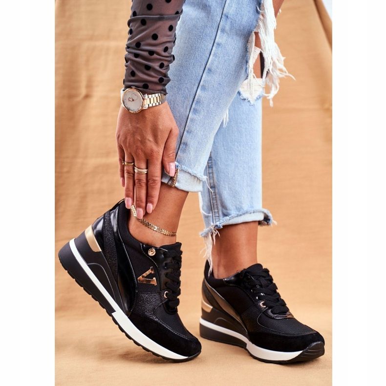 Vinceza Scarpe Sportive da donna Sneakers Nere 21-10574 nero 1