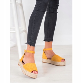 SHELOVET Espadrillas Gialle Punta Aperta giallo 1