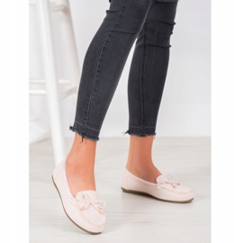 Super Me Mocassini in pelle scamosciata beige 1