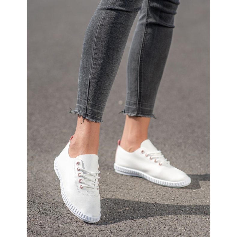 SHELOVET Sneakers Leggere Con Ecopelle bianco 1