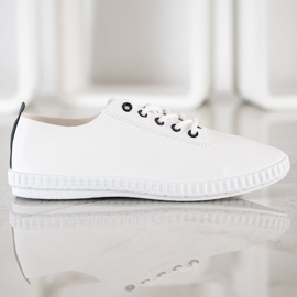 SHELOVET Sneakers Leggere Con Ecopelle bianca 2