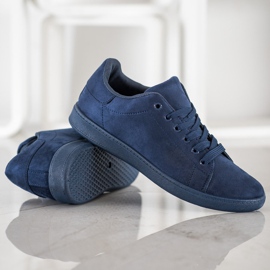 SHELOVET Sneakers in camoscio blu navy 2