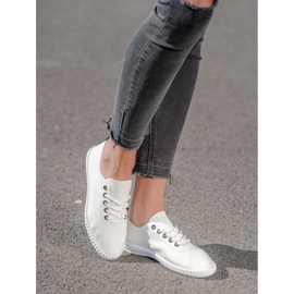 SHELOVET Sneakers Leggere Con Ecopelle bianca 2