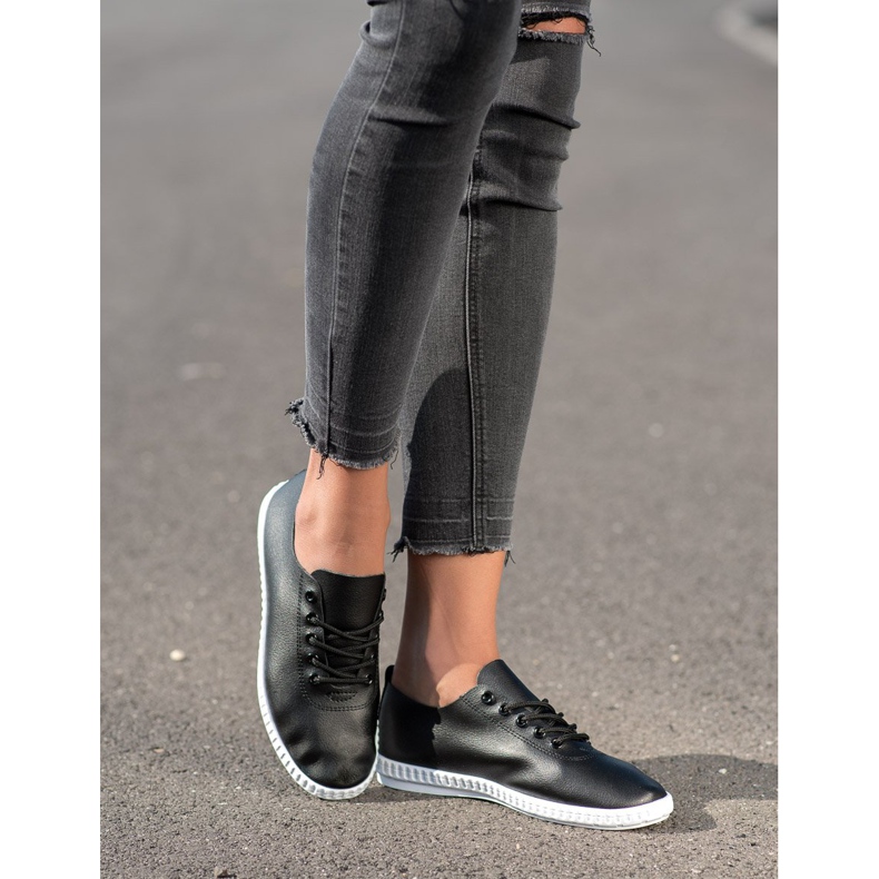 SHELOVET Sneakers Nere Con Ecopelle nero 2