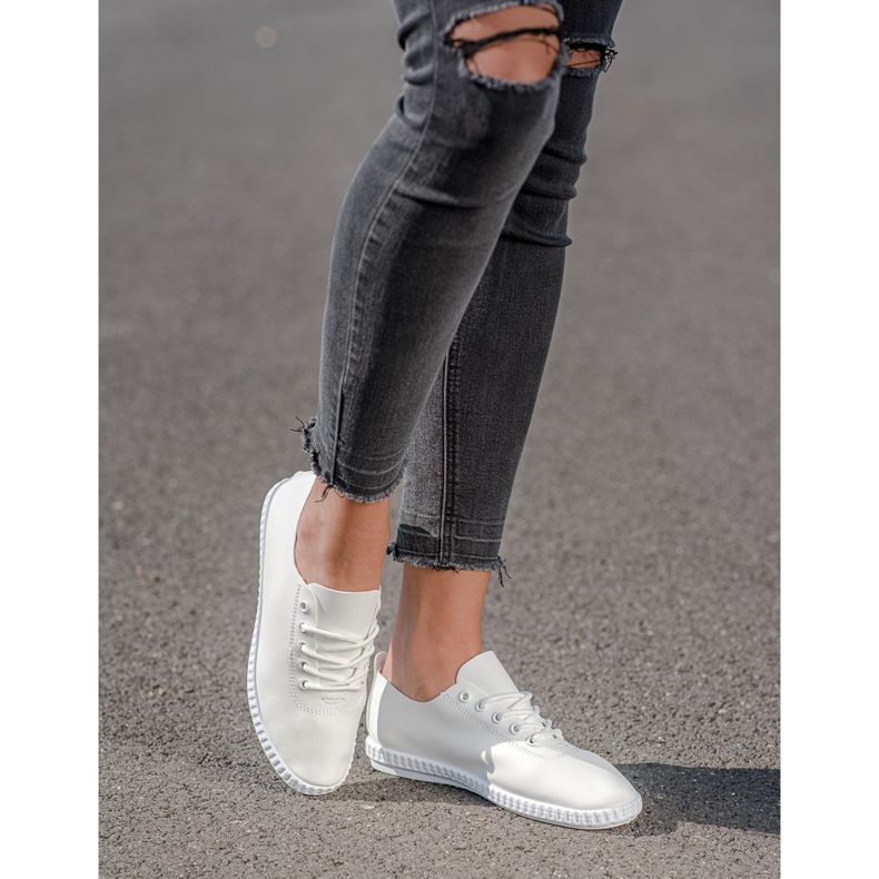 SHELOVET Sneakers Bianche Con Ecopelle bianca 2