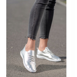 SHELOVET Sneakers Argento Con Ecopelle 1