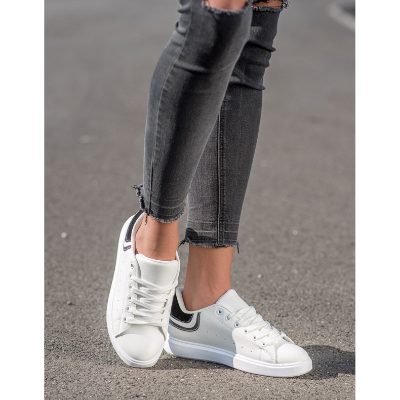 SHELOVET Comode scarpe da ginnastica bianche bianca 2