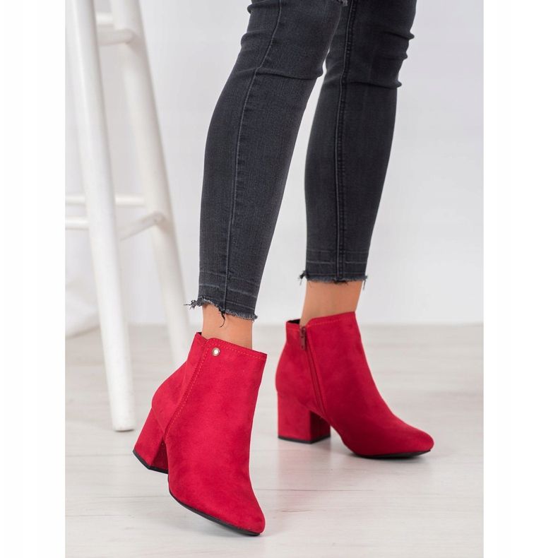 Goodin Stivaletti in pelle scamosciata rossi rosso 1