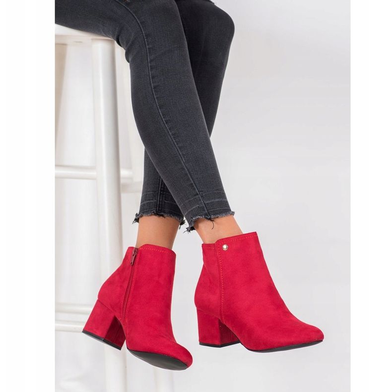 Goodin Stivaletti in pelle scamosciata rossi rosso 2