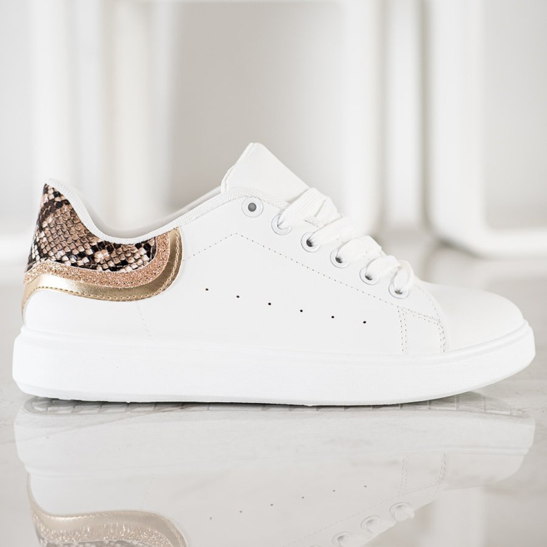 SHELOVET Comode scarpe da ginnastica bianche bianca 1