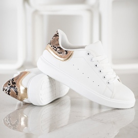 SHELOVET Comode scarpe da ginnastica bianche bianco 2