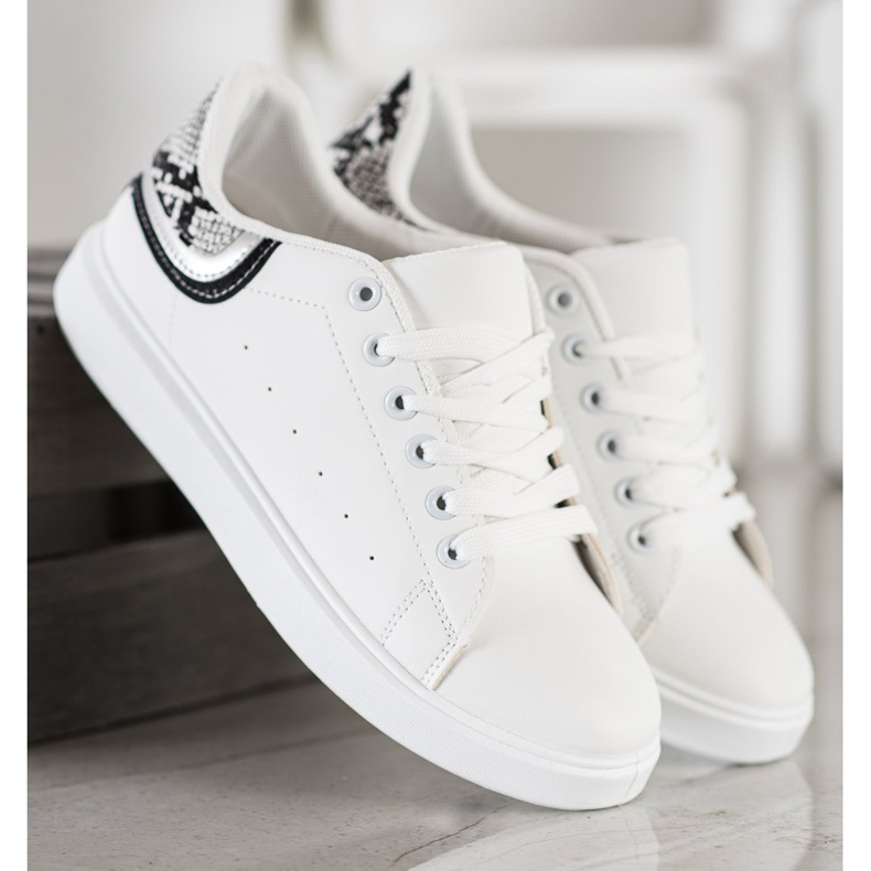 SHELOVET Comode scarpe da ginnastica bianche bianca 2