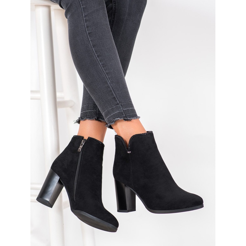 Goodin Stivali Eleganti Con Cristalli nero 2