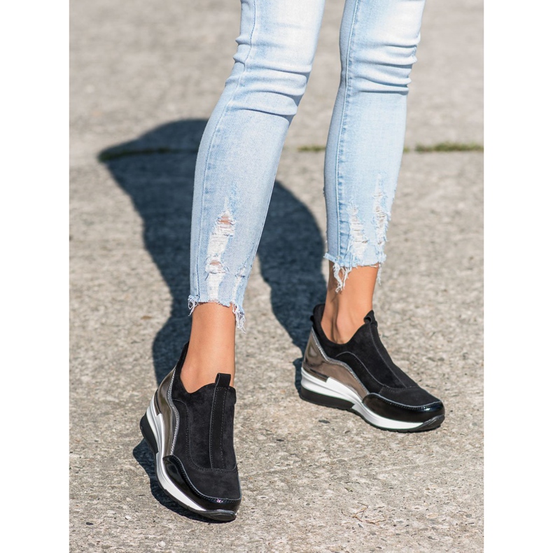VINCEZA Scarpe Slip-On in Pelle nero 2