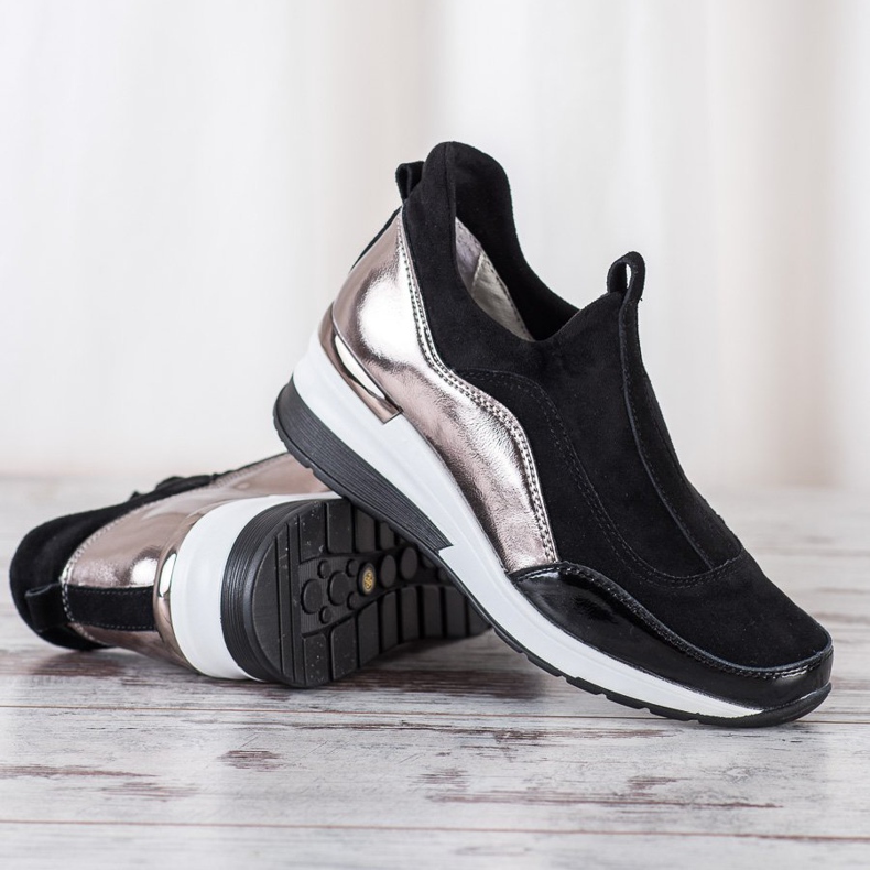 VINCEZA Scarpe Slip-On in Pelle nero 1