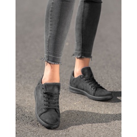SHELOVET Sneakers in pelle scamosciata nera nero 2