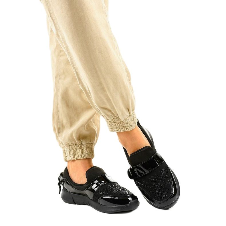 Scarpe sportive slip-on B120 nere nero 2