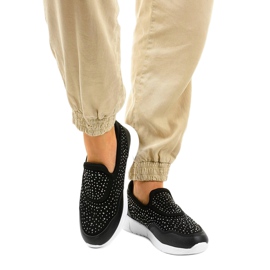 Scarpe sportive slip-on bianche e nere B84-1 bianco 1