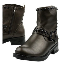 Stivali marroni da donna con litas Morning marrone 1