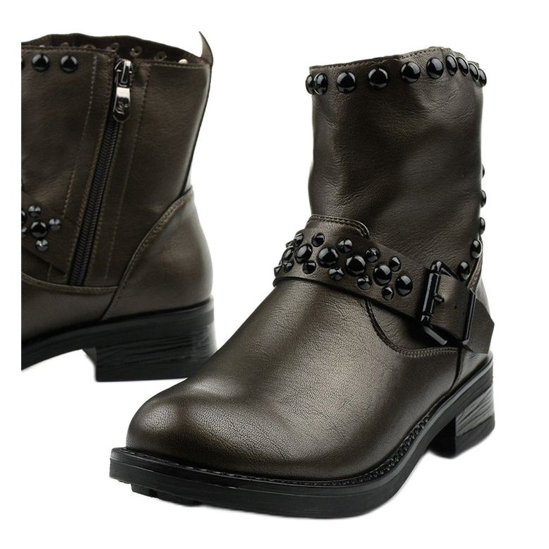 Stivali marroni da donna con litas Morning marrone 1