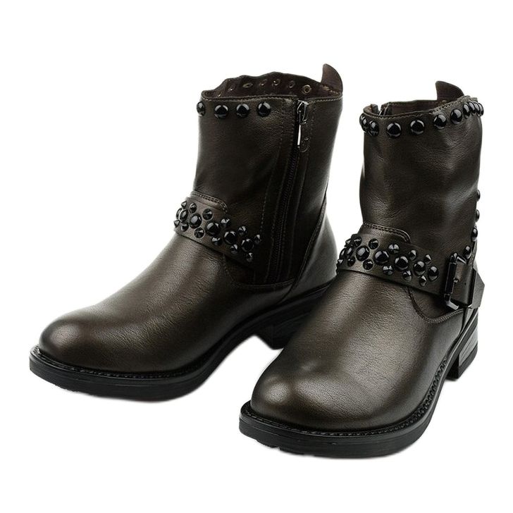 Stivali marroni da donna con litas Morning marrone 2
